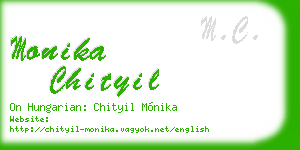 monika chityil business card