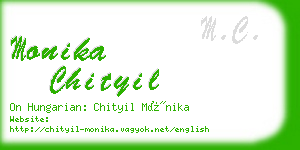 monika chityil business card
